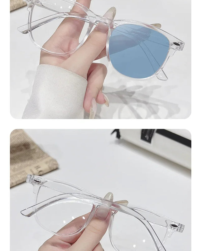 2025 Brand New Sunglasses for Men Women Photochromic Lenses Korean Style Trendy Eyewear Summer Outdoor Beach Sun Glasses