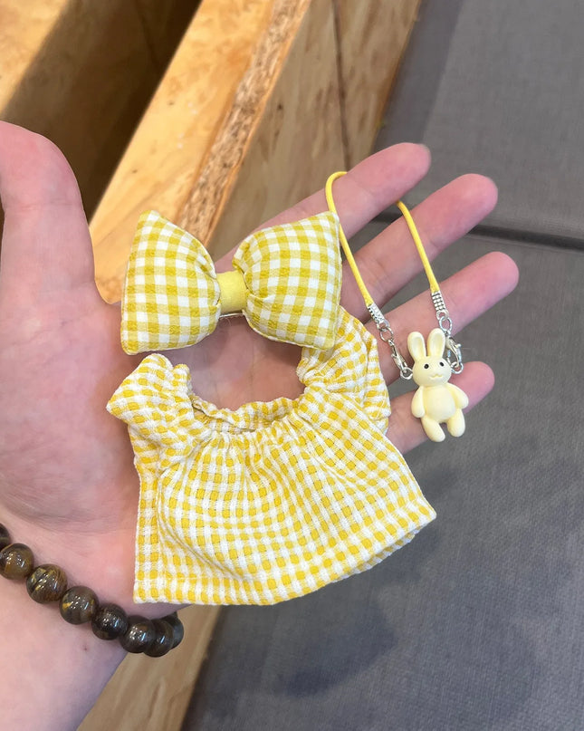 For 17cm Labubu Doll Luxry Brand design Diy Accessories Dress Sweater Overalls T-shirt Hat Set For Labubu Trendy Clothing Gift