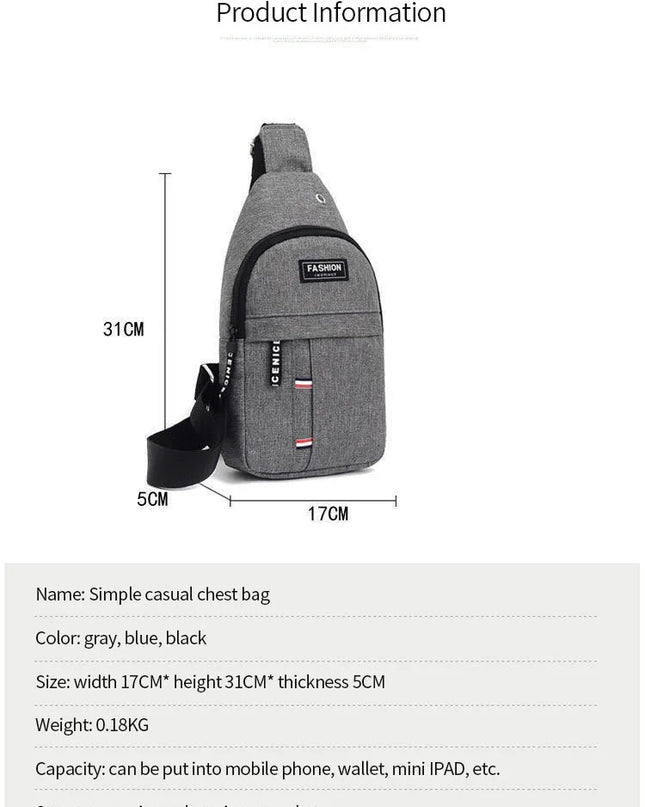 Men's Waterproof Large Capacity Fanny Pack, Adjustable Strap For Outdoor Activities, Travel Running, Hiking, And Cycling