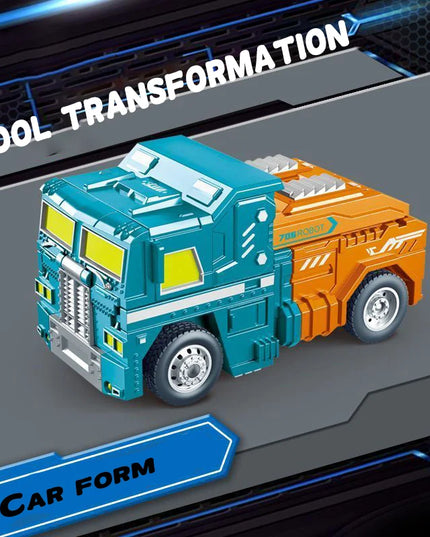 Children's transformable car toys, baby truck, mecha, robot, Police officer model, educational boy,Children's transformable toys