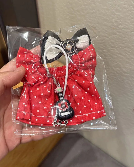 For 17cm Labubu Doll Luxry Brand design Diy Accessories Dress Sweater Overalls T-shirt Hat Set For Labubu Trendy Clothing Gift
