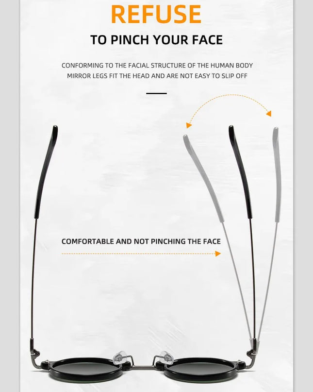 Round Sunglasses For Men Women Retro  Steampunk Sun Glasses Male Female Brand Designer Metal Frame Eyewear Shades Oculos De Sol