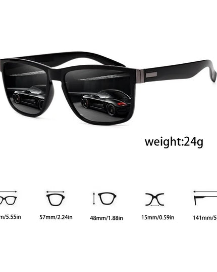 4 PCS Fashion Vintage Pattern Square Sunglasses Men Women Fishing Driving Man Luxury Brand Designer Sun Glasses UV400 Eyewear ﻿