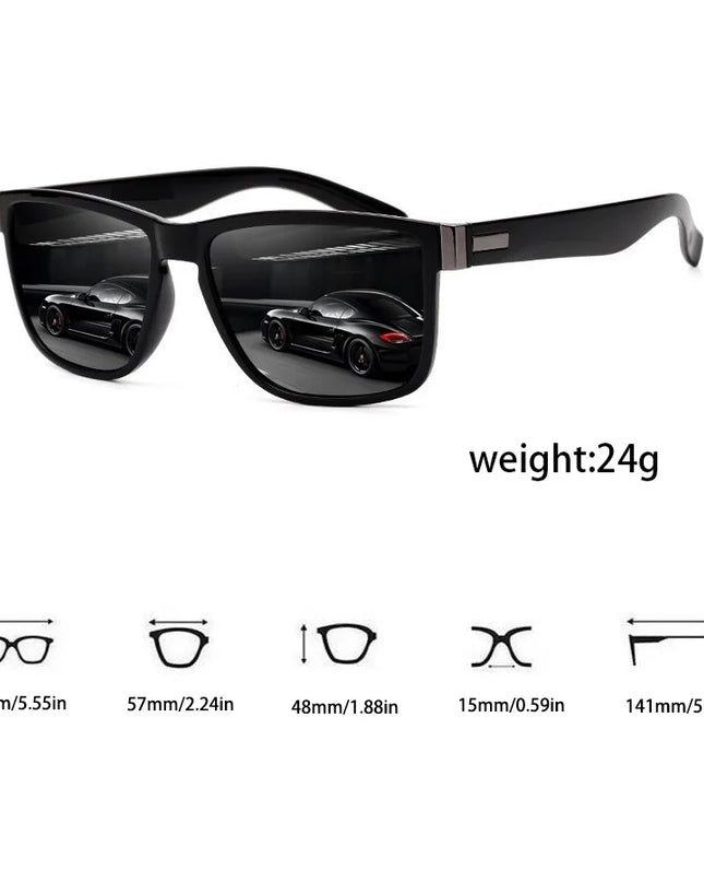 4 PCS Fashion Vintage Pattern Square Sunglasses Men Women Fishing Driving Man Luxury Brand Designer Sun Glasses UV400 Eyewear ﻿