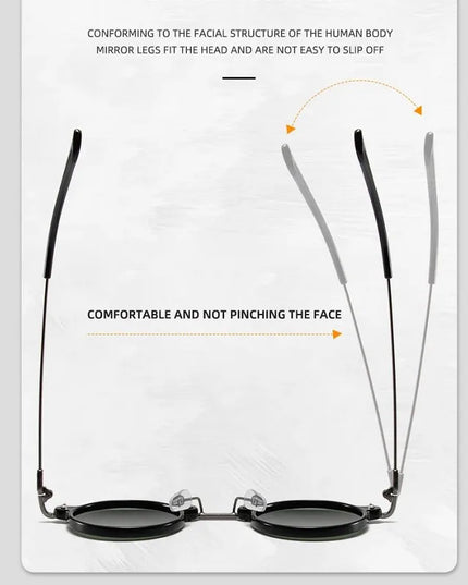Round Sunglasses For Men Women Retro  Steampunk Sun Glasses Male Female Brand Designer Metal Frame Eyewear Shades Oculos De Sol