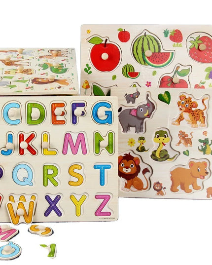 Montessori Wooden Games Baby Toys Puzzle Geometry Educational Games Kids Development Early Learning Toys For Children 1 Year 2