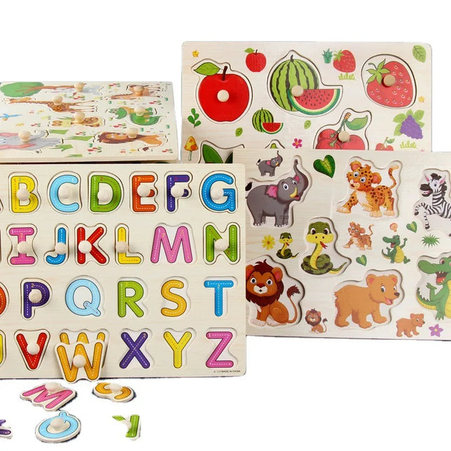Montessori Wooden Games Baby Toys Puzzle Geometry Educational Games Kids Development Early Learning Toys For Children 1 Year 2