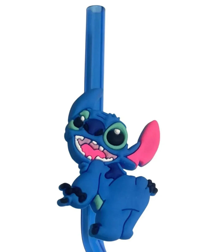 Cartoon Stitch Series Curved Straw Ice Cream Straw Soft Rubber Environmentally Friend Material Food Grade Artistic Design Straw