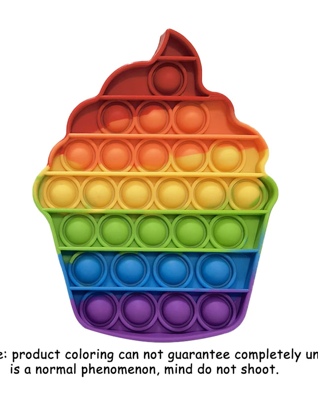 Push Pop Bubble Fidget Sensory Toy Stress Relief Toys Pack for Kids Adults Rainbow Anti-Anxiety Tools Office Stress Relief Toys