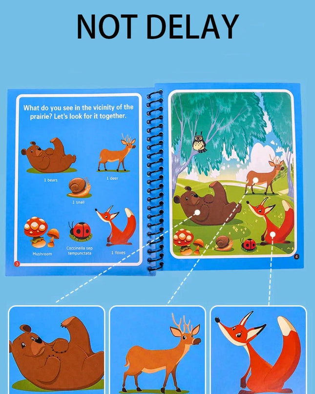 Magical Book Water Drawing Montessori Toys Reusable Coloring Book Magic Water Drawing Book Sensory Early Education for Children