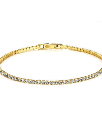 Real 3MM D VVS Moissanite Tennis Bracelet Passes Diamond Sparkling Test Solid S925 Jewelry Wedding Women Gift