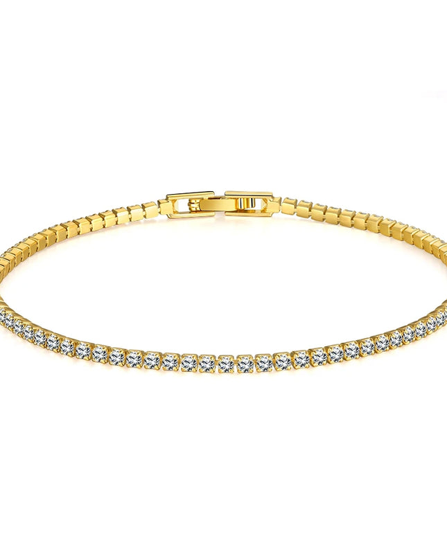 Real 3MM D VVS Moissanite Tennis Bracelet Passes Diamond Sparkling Test Solid S925 Jewelry Wedding Women Gift