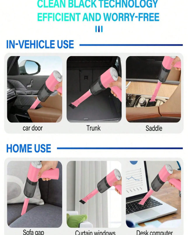 3 In 1 Integrated Suction And Blowing Vacuum Combination Vacuum Cleaner USB Charging Small Car Household Vacuum Cleaner