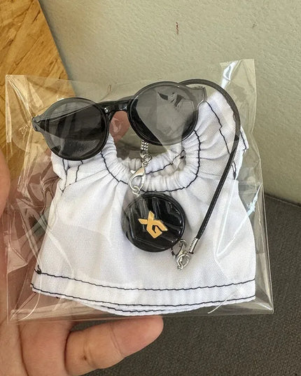 For 17cm Labubu Doll Luxry Brand design Diy Accessories Dress Sweater Overalls T-shirt Hat Set For Labubu Trendy Clothing Gift