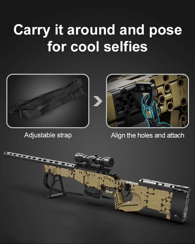 high power lens Cada City Police Military Weapon Sniper Rifle series Building Blocks WW2 For Assault Rifle Bricks Toys Kids Gift