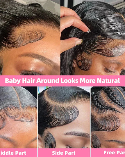 30 40 Inch 13x6 Hd Lace Frontal Human Hair Wigs 250 High Density Straight Front Wig 13x4 Pre Plucked Black Brazilian For Wowan