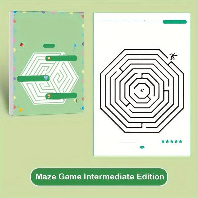 Montessori Maze Game Book, Concentration Training Maze Game, Early Development Toys Book