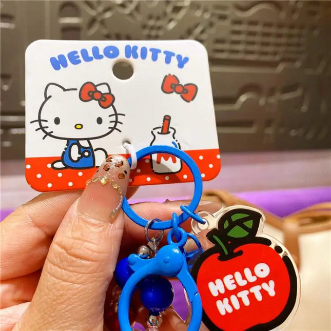 New Hello Kitty Creative Keychain Backpack Pendant Car Interior Couple Accessories Cartoon Decoration Children's Birthday Gift