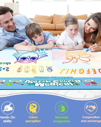 15.76"×12.6"Colorful Water Doodle Mat for Kids - Montessori Educational Toy Drawing Mat for Boys And Girls Age 3-8 Toddler Gift