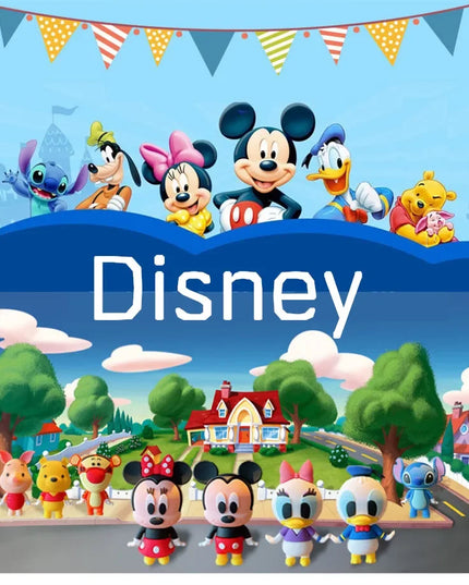 New Anime Disney Keychain Cartoon Mickey Mouse Minnie Lilo & Stitch Cute Doll Keyring Ornament Key Chain Pendant Kids Toys Gifts