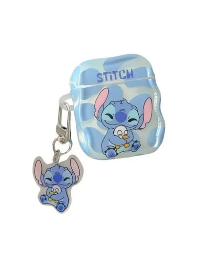 Cartoon Stitch Earphone Case for Apple AirPods 1 2 3 Pro 2 Case Cute  Earphones Case Air Pods 4 Protective Cover With Hook