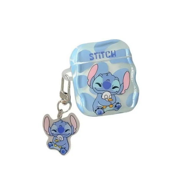 Cartoon Stitch Earphone Case for Apple AirPods 1 2 3 Pro 2 Case Cute  Earphones Case Air Pods 4 Protective Cover With Hook