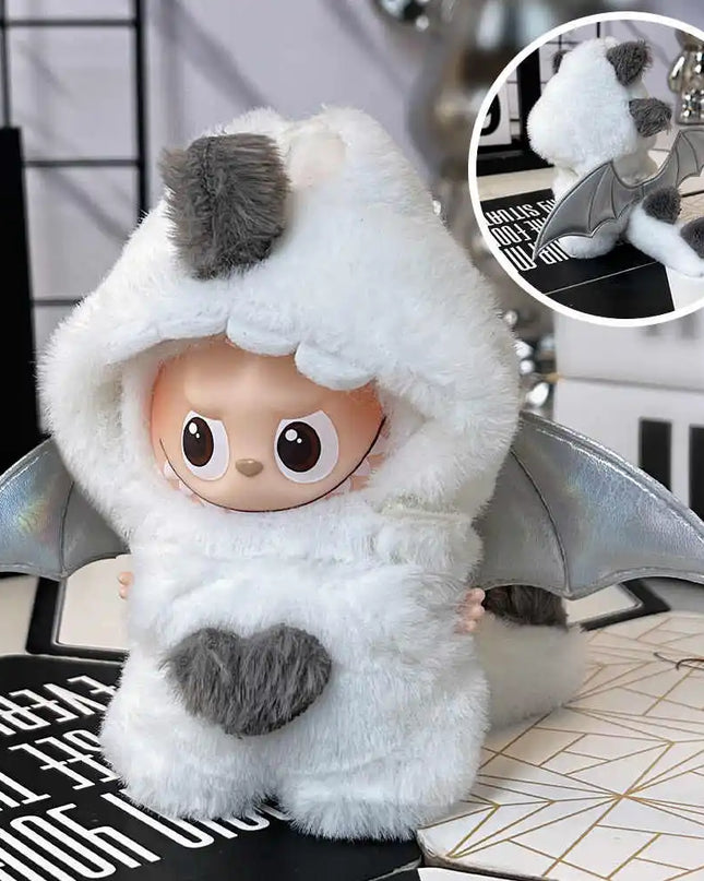 For Labubu 4.0 The Monsters Pin for Love Series Spring in the Wild Dinosaur Plush Set For Labubu V4 Doll Accessories