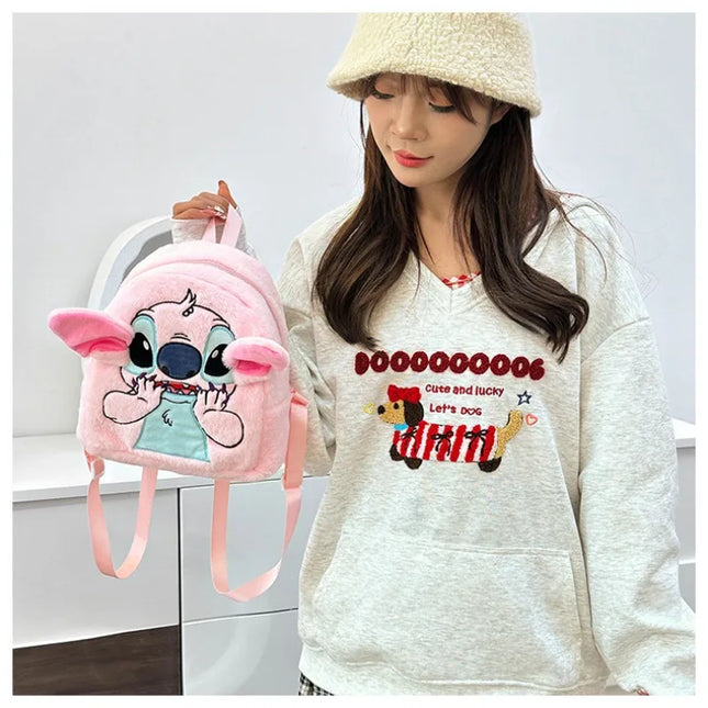 Stitch Backpack  Japanese Blue Funny Cartoon Large-Capacity Student Backpack Kindergarten Bag Kawaii Backpack