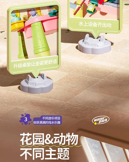 Children's kitchen toys electric fun water play water wash basin fishing dishwashing home role-playing baby early education toy