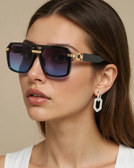 2025 Sunglasses for Women Fashionable Square Frame Glasses with Golden Decorative Legs and Exquisite Design for Women Glasses