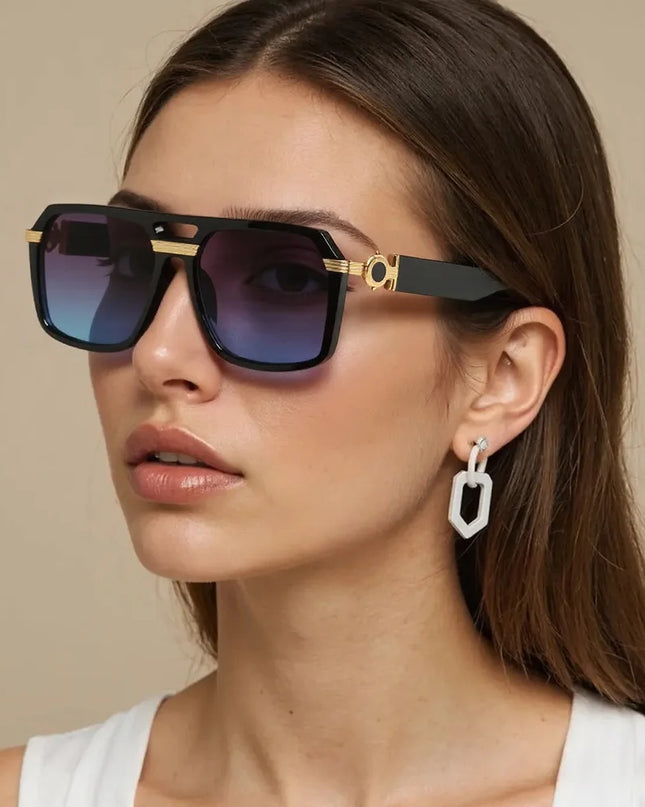 2025 Sunglasses for Women Fashionable Square Frame Glasses with Golden Decorative Legs and Exquisite Design for Women Glasses