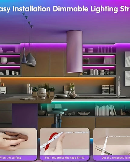 Led Strip Lights with 44 Key Remote Control 1m 5m 10m 20m RGB Tape Led Wall Room for Home Bedroom Party Decor TV Backlight