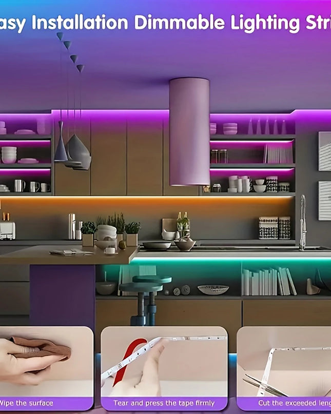 Led Strip Lights with 44 Key Remote Control 1m 5m 10m 20m RGB Tape Led Wall Room for Home Bedroom Party Decor TV Backlight