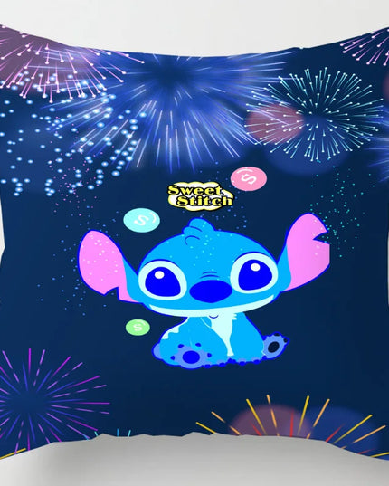 Anime Figure Disney Stitch Double Sided Print Pillowcase Kawaii Stitch Pillow Pillowcase Children Room Interior Decoration Gifts
