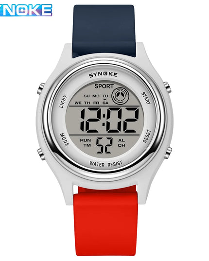 SYNOKE Colorful Children Seven Lights Watches Sport Students Digital Watch For Kids Waterproof Electronic Watch Shock Resist