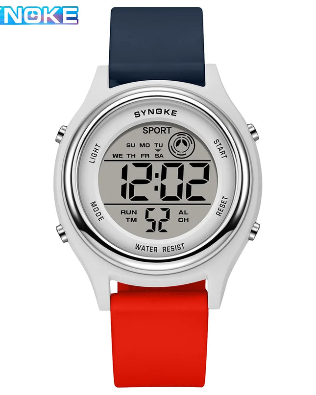 SYNOKE Colorful Children Seven Lights Watches Sport Students Digital Watch For Kids Waterproof Electronic Watch Shock Resist