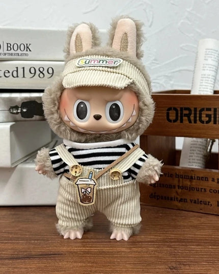 Suitable for 17cm Labubu Clothes Cute Overalls Skirt Suit V1 V2 V3 DIY Clothing Accessories Creative Children's Toy Gifts