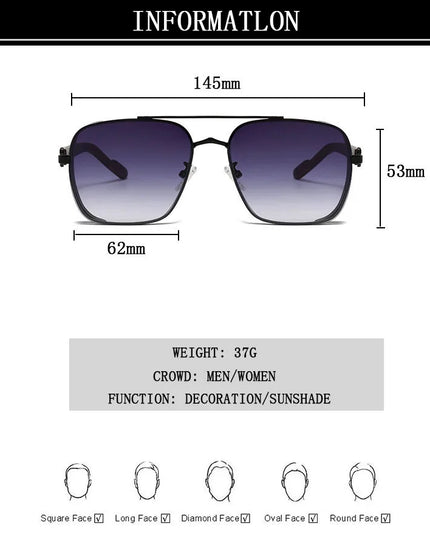 2023 Sunglasses For Men Square Sunglasses Women Trendy Luxe Vintage Fashion Glasses Retro Steampunk Shades Gafas De Sol Hombre