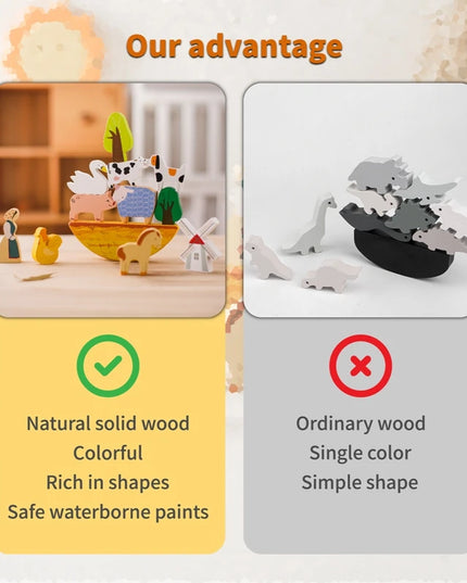 Montessori Game 1Set Of Farm Simulated Wooden Children's Toys Educational Toy Baby Room Decoration Desktop Furnishings Baby Gift