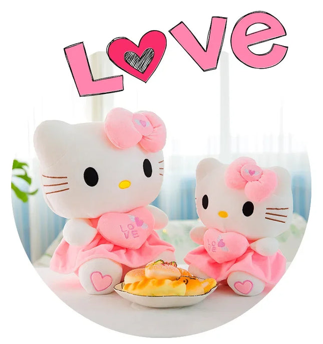 Hello Kitty Plush Stuffed Toys 25-55cm Cute Anime Cartoon Soft Pillow Doll For Children Birthday Xmas Gifts