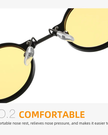 Round Sunglasses For Men Women Retro  Steampunk Sun Glasses Male Female Brand Designer Metal Frame Eyewear Shades Oculos De Sol