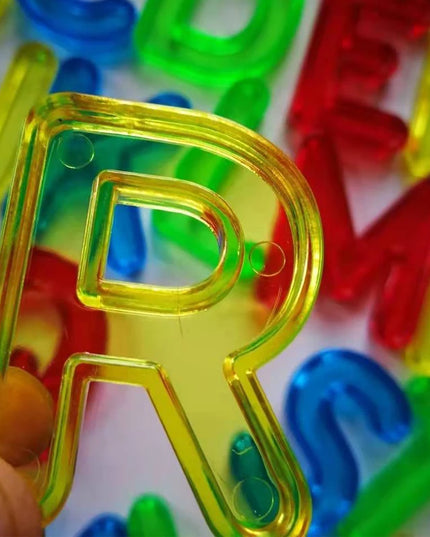 Montessori Transparent Letters And Numbers Toddler Learning Resources Educational Toys Counting And Spelling For Kids