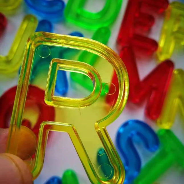 Montessori Transparent Letters And Numbers Toddler Learning Resources Educational Toys Counting And Spelling For Kids