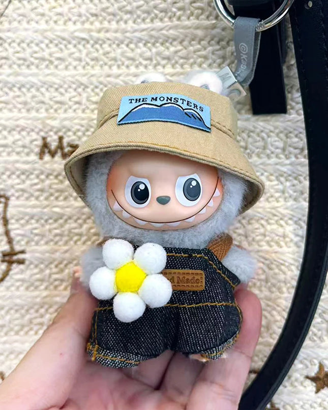 New For Mini Labubu 4.0 The Monsters Pin for Love Series Spring in the Wild Animal Jumpsuit Set For Labubu Doll Accessories Gift