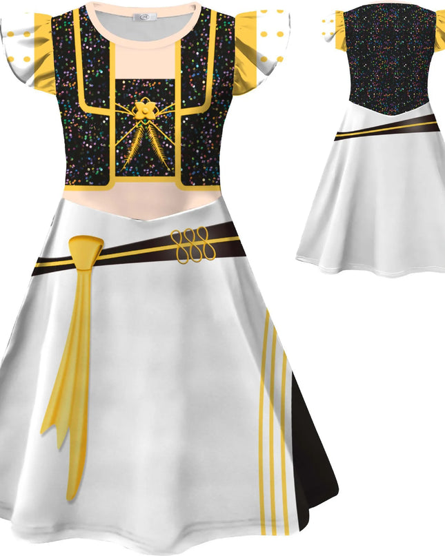 Kids K-Pop Demon Hunters Zoey Rumi Mira Costume Fancy Dress Cosplay Huntrix Idol Movie Cosplay for Girls Kids Halloween Carnival