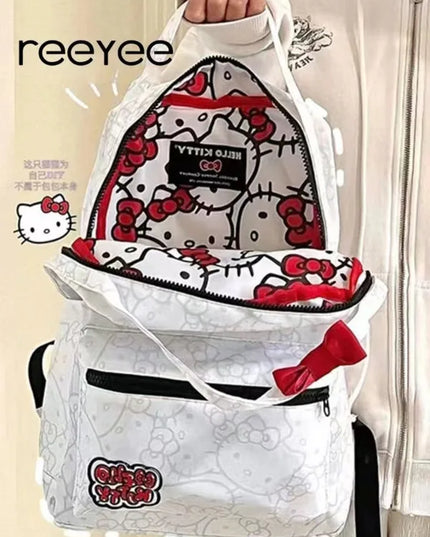Hello kitty cartoon backpack Sanrio new animation cute student school bag outdoor travel storage large capacity backpack gift