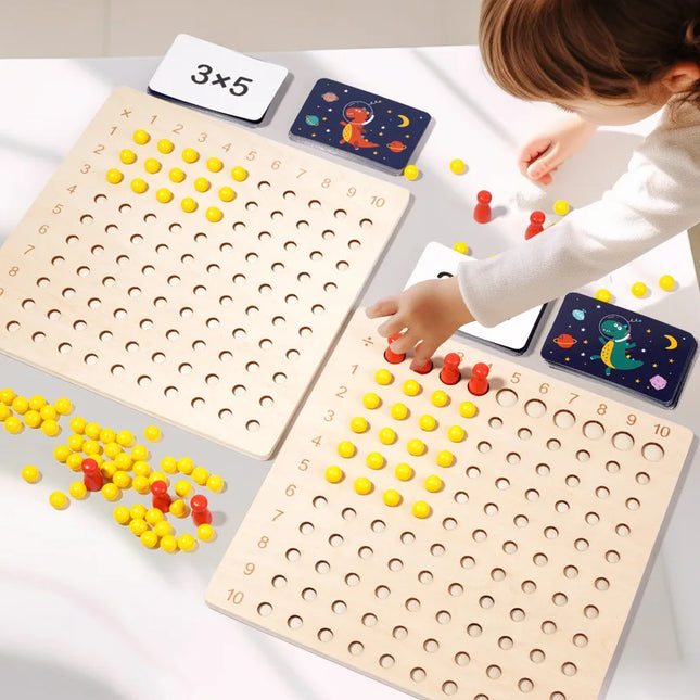 Montessori 99 multiplication Board  Maths Teaching Aids Multiplication and Division Board Early Education Children's Puzzle Toys