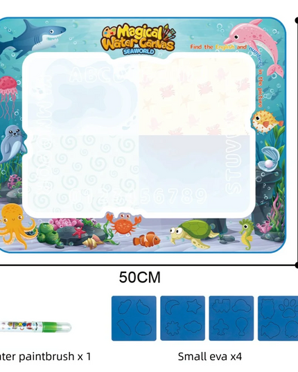 Magic Water Drawing Mat Extra Large Water Doodle Toy Set Painting Board Children Educational Toys Gift for Kids Multiple Size