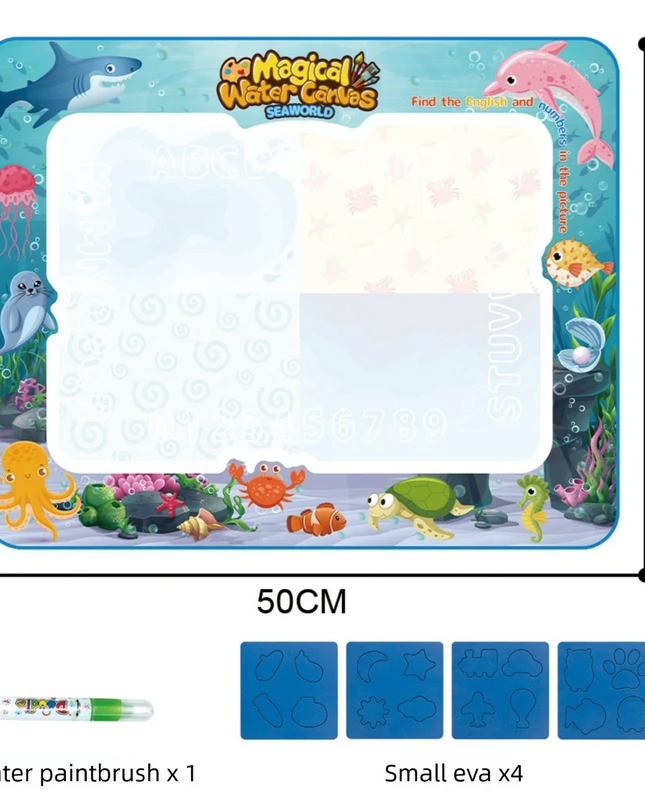 Magic Water Drawing Mat Extra Large Water Doodle Toy Set Painting Board Children Educational Toys Gift for Kids Multiple Size