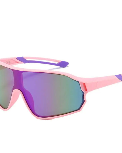 Outdoor cycling sunglasses bicycle windproof sunglasses dazzle color lens sunshade sports sunglasses
